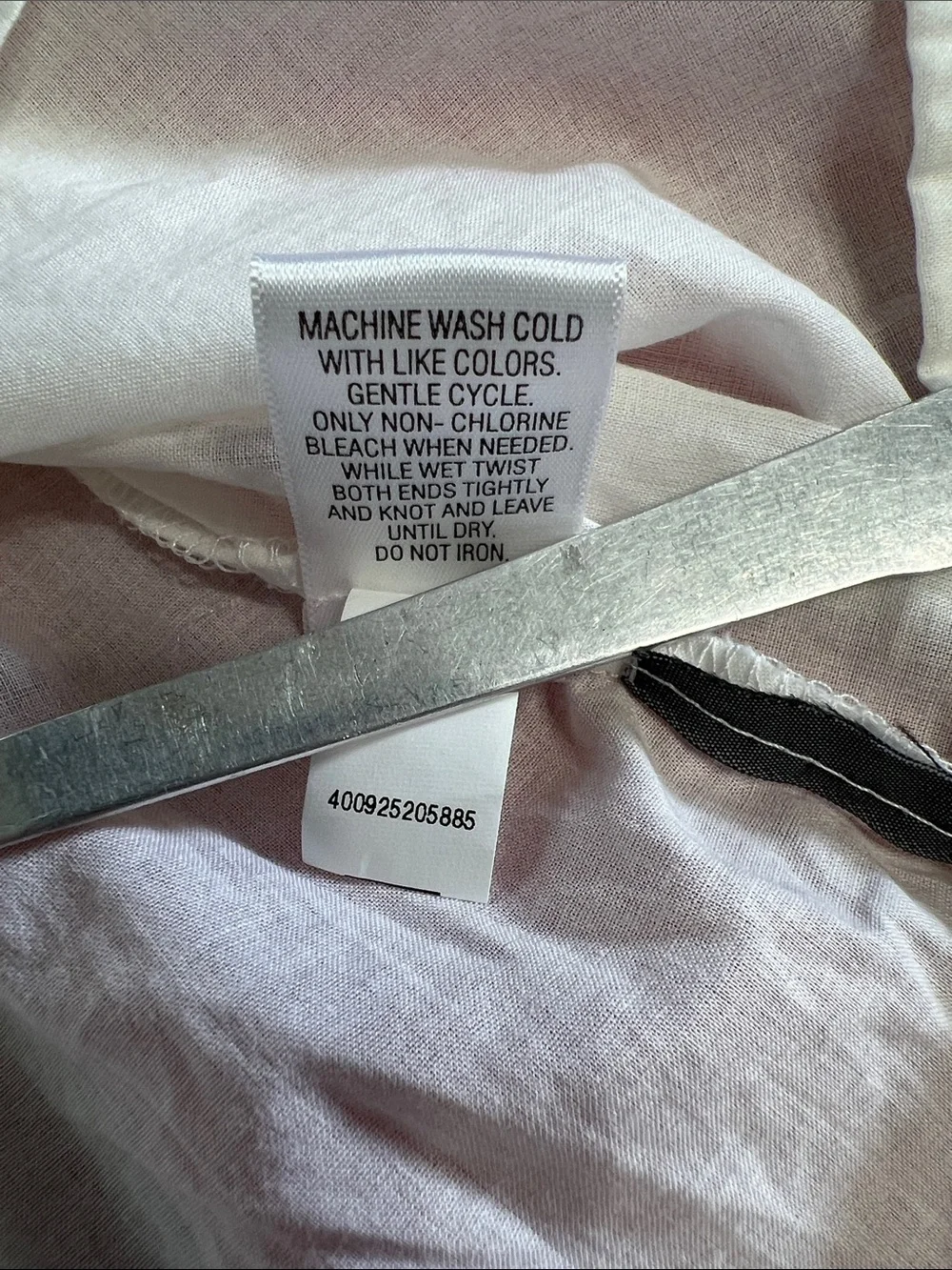 Dana Buchman White A-Line Midi Skirt Women’s Size 10 Cotton Lined Side Zip - Picture 5 of 9